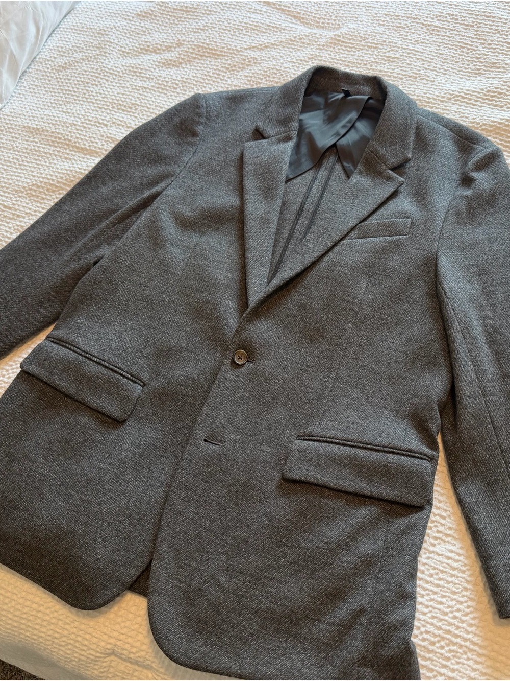 Faherty Reserve Twill Knit Blazer – Gray – MSRP $398